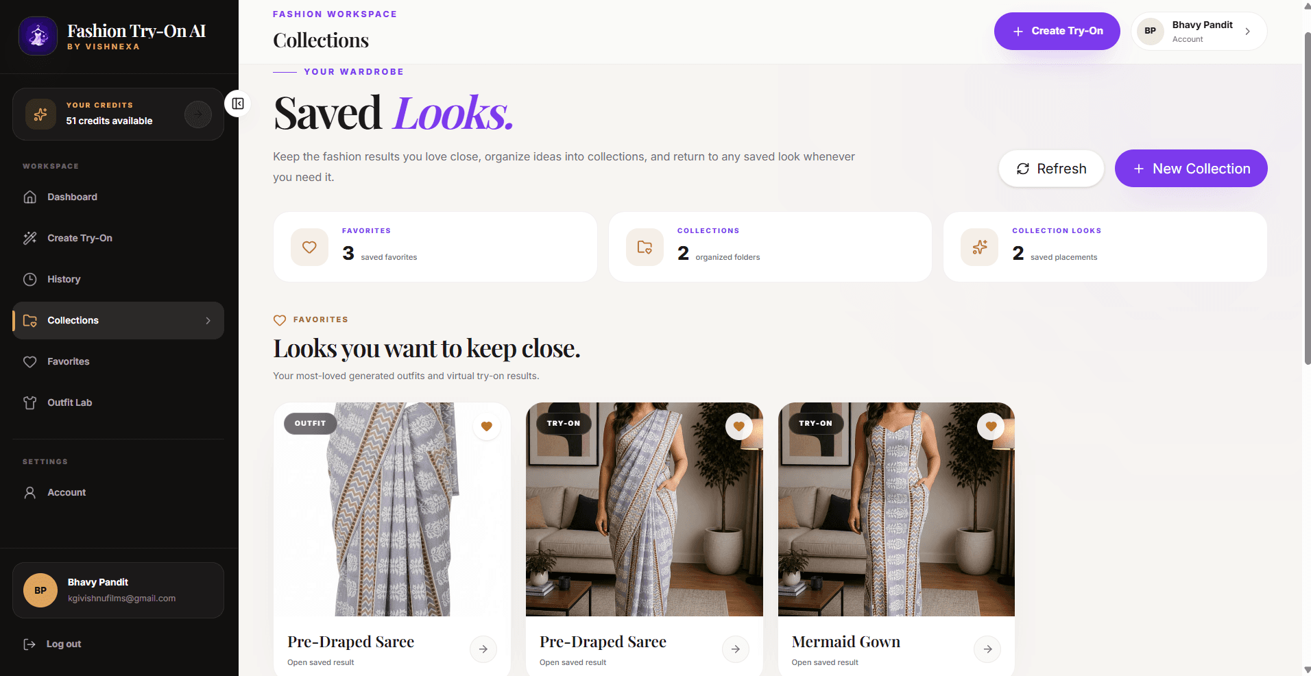 History and collections - Fashion AI Studio