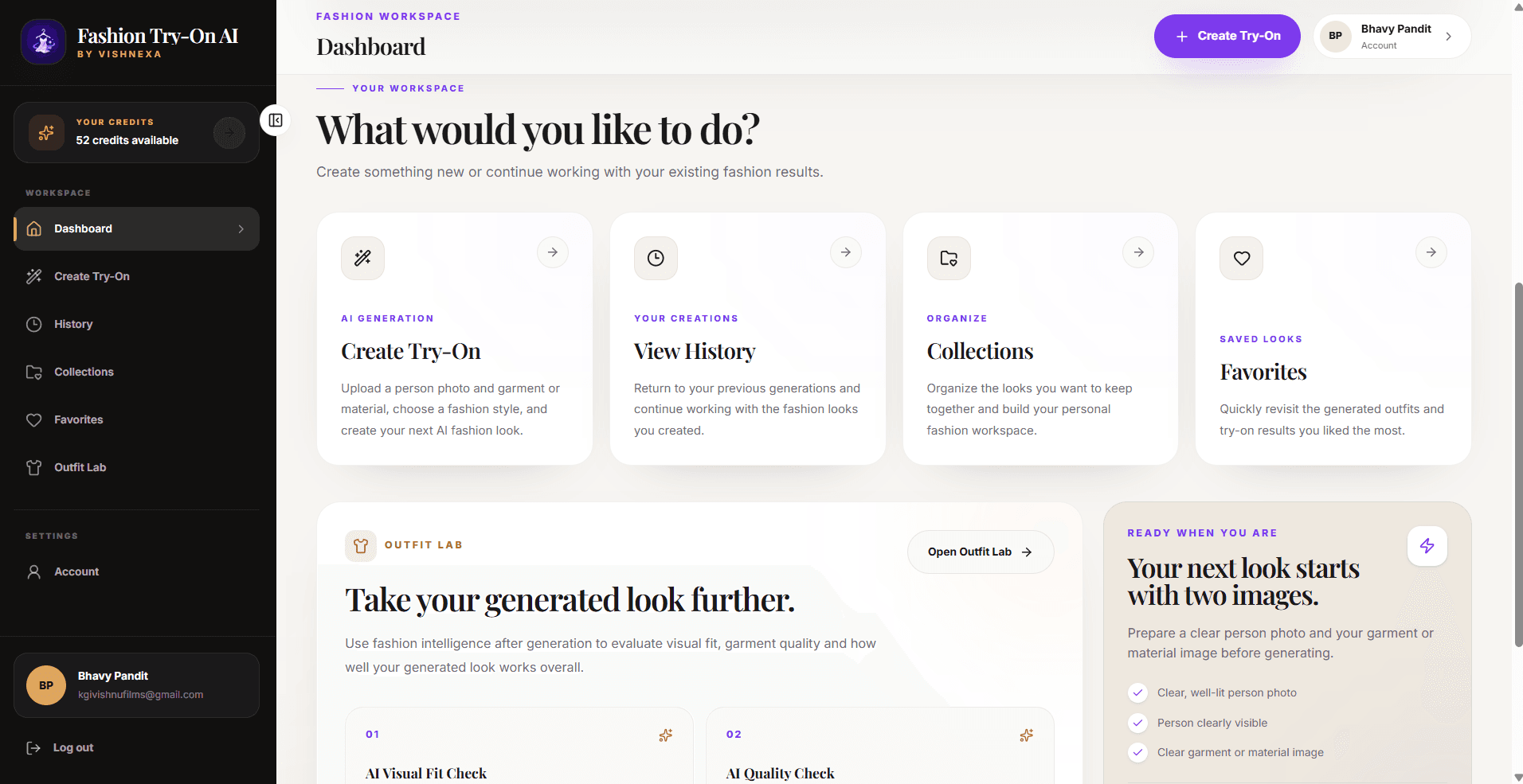 AI fashion studio home - Fashion AI Studio